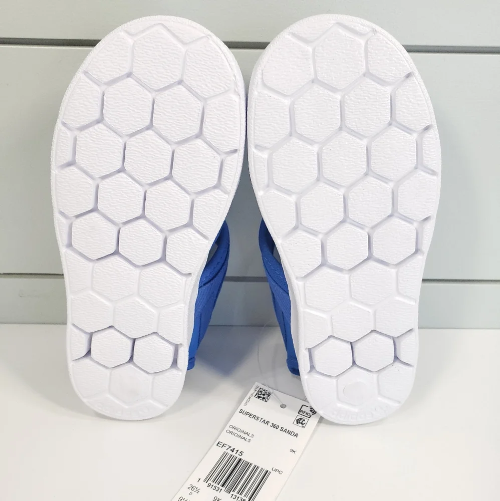 9K Adidas Originals Superstar 360 Blue White Sandals Toddler Size 9K